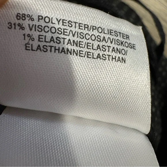 Anne Klein The Director Pants Sz 4 Black White Dotted Stretch Straight Leg - Picture 8 of 8